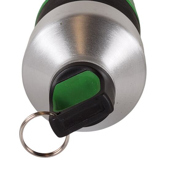 Crocs Green Black Stainless Steel Water Bottle 10" Tall  Lid Durable Logo - Picture 8 of 9